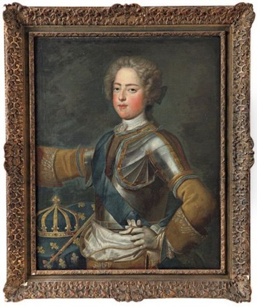 Portrait De Louis Xv Enfant En Armure Oil Painting by Jean-Baptiste van Loo