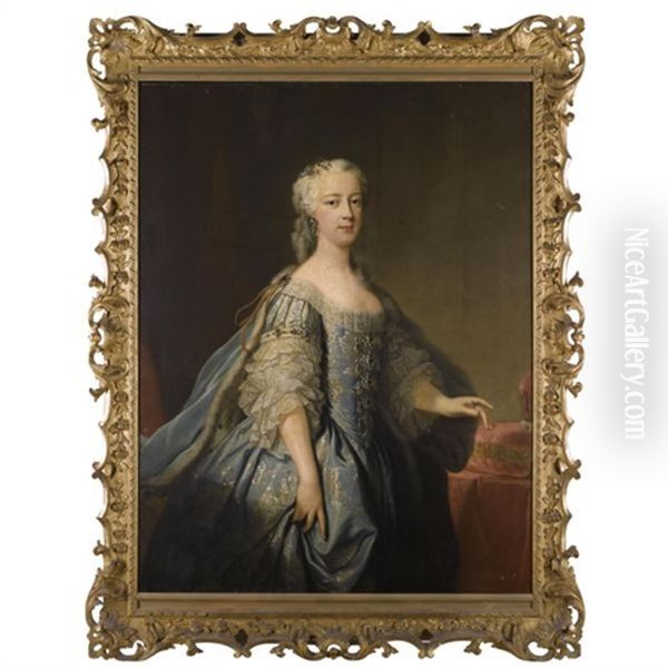 Portrait Of Princess Amelia, Daughter Of George Ii Oil Painting by Jean-Baptiste van Loo