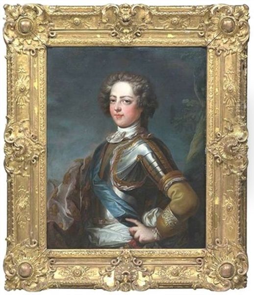 Portrait Louis Xv, Konig Von Frankreich Und Navarra Oil Painting by Jean-Baptiste van Loo