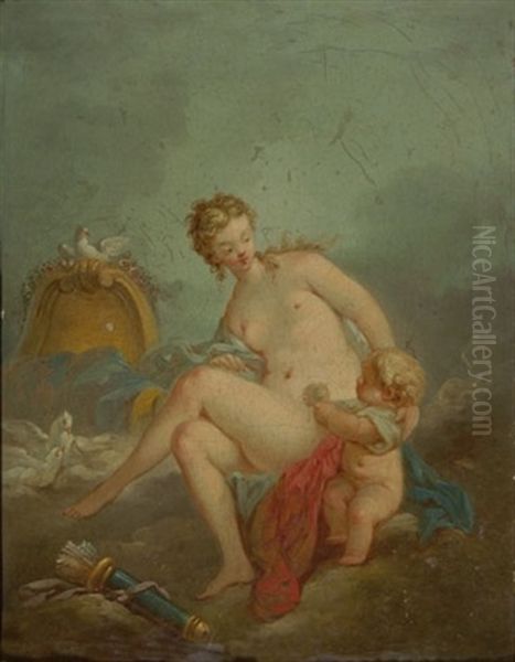 Venus Und Amor Oil Painting by Jean-Baptiste van Loo