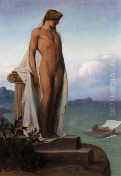 L'ombre D'achille Apparaissant Aux Grecs Oil Painting by Francois Leon Benouville