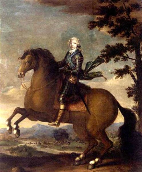 Portrait Of Prince Charles Edward Stuart, The Young Pretender Oil Painting by Jean-Baptiste van Loo