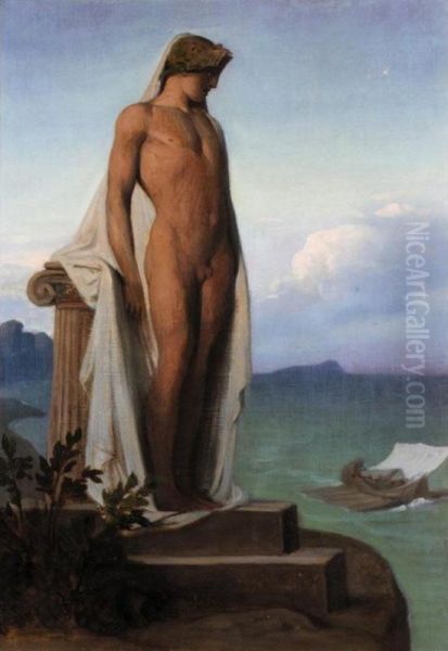 L'ombre D Achille Apparaissant Aux Grecs Oil Painting by Francois Leon Benouville