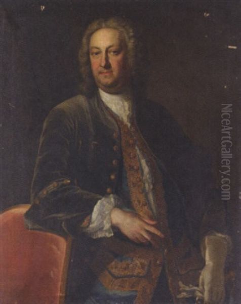 Portrait Of A Gentleman (peter Abraham Luard?) Oil Painting by Jean-Baptiste van Loo