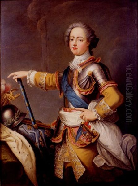 Portrait De Louis Xv Oil Painting by Jean-Baptiste van Loo