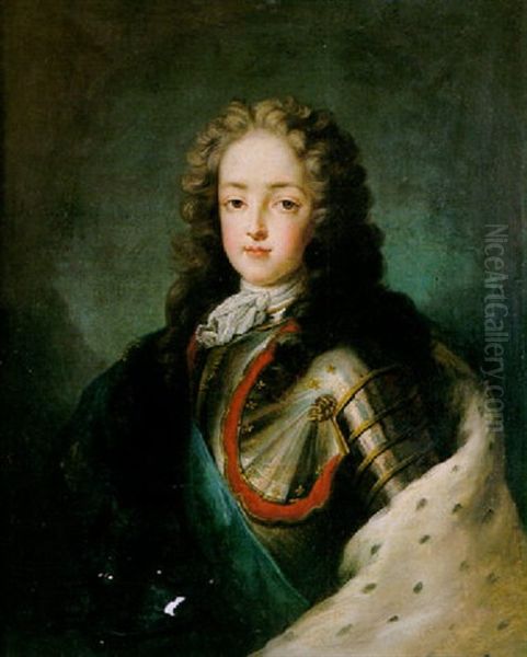 Portrait De Louis Xv Jeune Oil Painting by Jean-Baptiste van Loo