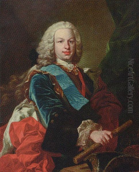 Portrait Of A Nobleman (king Ferdinand Vi Of Spain?) Oil Painting by Jean-Baptiste van Loo