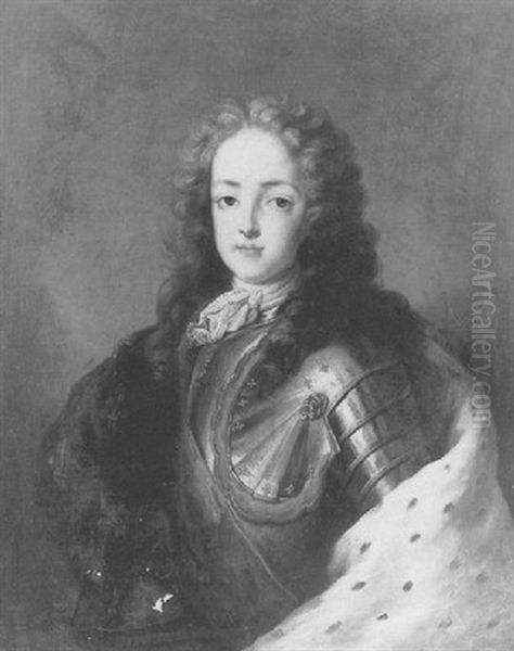 Portrait De Louis Xv Jeune En Buste Oil Painting by Jean-Baptiste van Loo