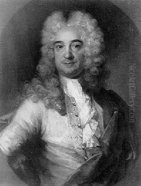 Portrait D'homme A La Veste Rose Oil Painting by Jean-Baptiste van Loo