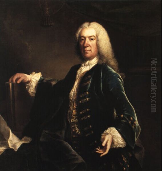 Portrait Of James Vernon Oil Painting by Jean-Baptiste van Loo