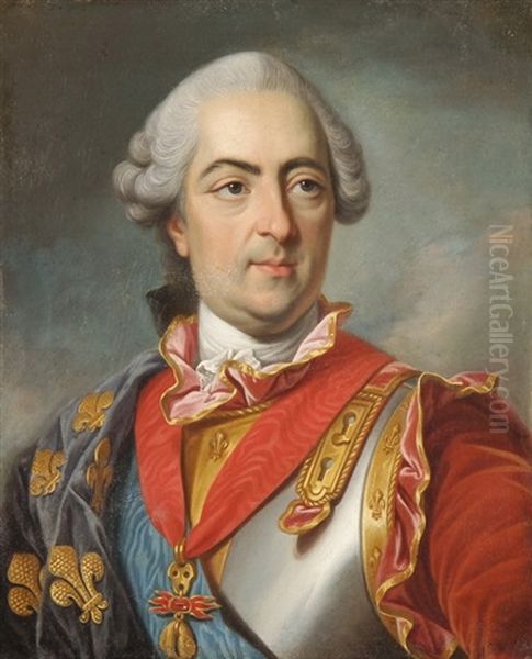 Portrait Ludwig Xv. Oil Painting by Louis Michel van Loo