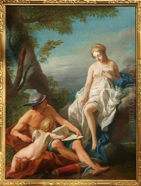 L'education De L'amour Oil Painting by Louis Michel van Loo