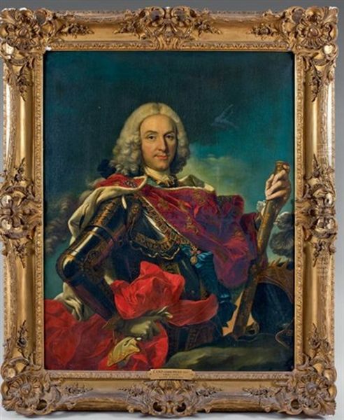 Portrait De Philippe V D'espagne Oil Painting by Louis Michel van Loo