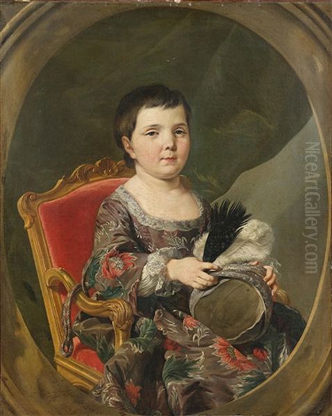 Bildnis Eines Jungen Madchens Oil Painting by Louis Michel van Loo