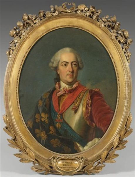 Portrait De Louis Xv Oil Painting by Louis Michel van Loo