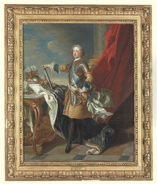 Portrait Of King Louis Xv by Louis Michel van Loo