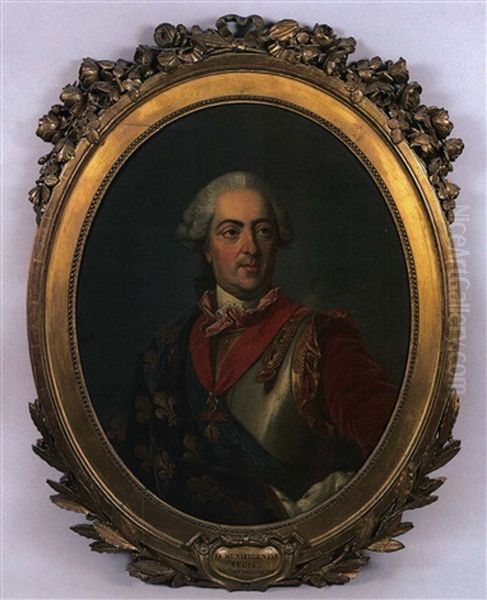 Portrait De Louis Xv Oil Painting by Louis Michel van Loo