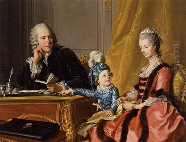 The Devin Family Oil Painting by Louis Michel van Loo