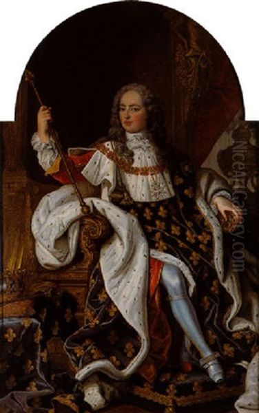 Portrait De Louis Xv Oil Painting by Louis Michel van Loo