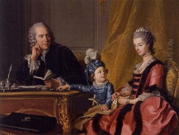 The Devin Family Oil Painting by Louis Michel van Loo