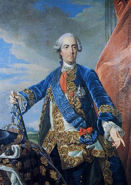 Portrait Of Louis Xv Oil Painting by Louis Michel van Loo