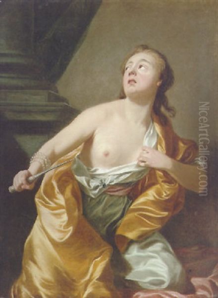 Lucretia Oil Painting by Louis Michel van Loo