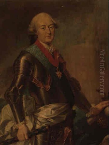 Retrato De Louis Marie De Bourbon, Duque De Penthievre by Louis Michel van Loo