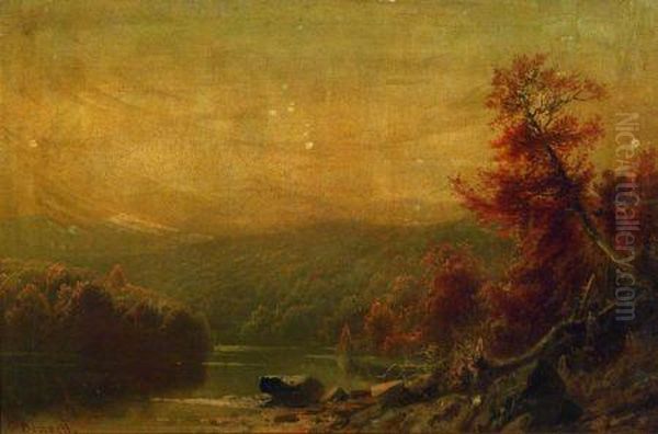 Autumn Afternoon Oil Painting by George Frederick Bensell