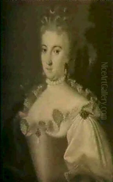 Bildnis Der Herzogin Von Chateau Rouge, Maitresse Konig     Ludwigs Xv Oil Painting by Louis Michel van Loo