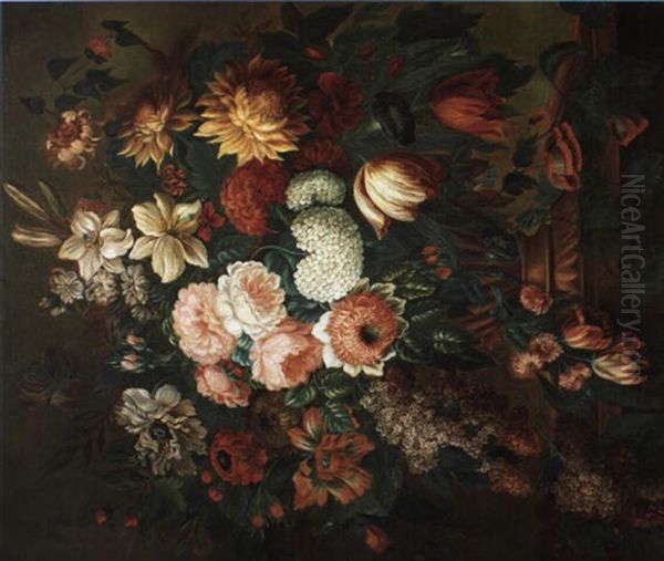 Blumenstilleben Oil Painting by Pieter van Loo