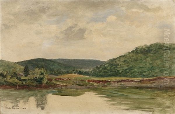 Pool On The Upper Beaverkill', 1908 Oil Painting by Chester Loomis