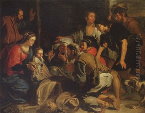 The Adoration Of The Shepherds Oil Painting by Theodor Van Loon