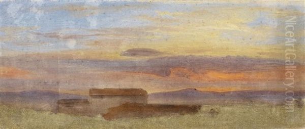 Abendliche Wolkenstudie by Friedrich Loos