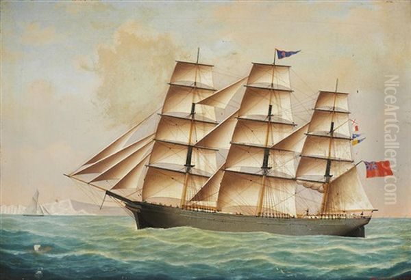 The Ship Westfield Hailing A Pilot Off Dover Oil Painting by John Frederick Loos