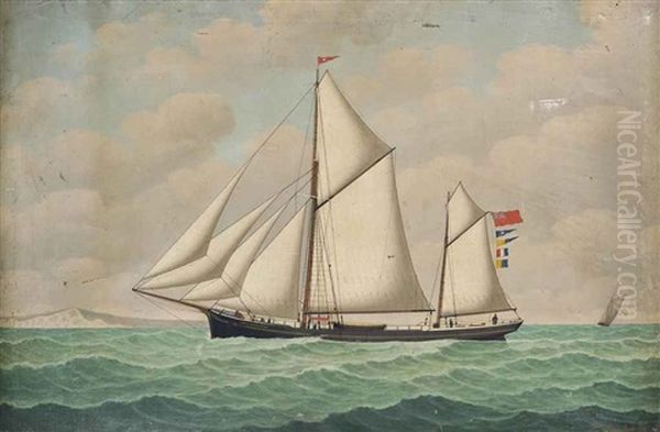 The Trading Barque Lord Iddesleigh In The Channel Oil Painting by John Frederick Loos