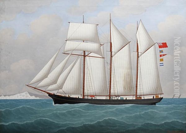 The Sara Lightfoot Off The Coast Oil Painting by John Frederick Loos