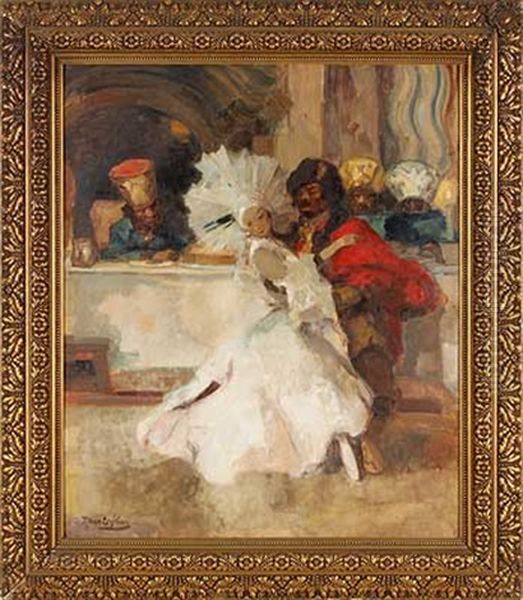 Der Hochzeitstanz Oil Painting by Hans Looschen