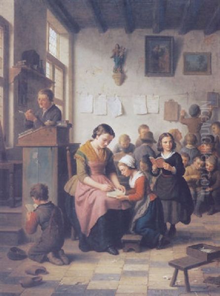 The Classroom Oil Painting by Basile De Loose