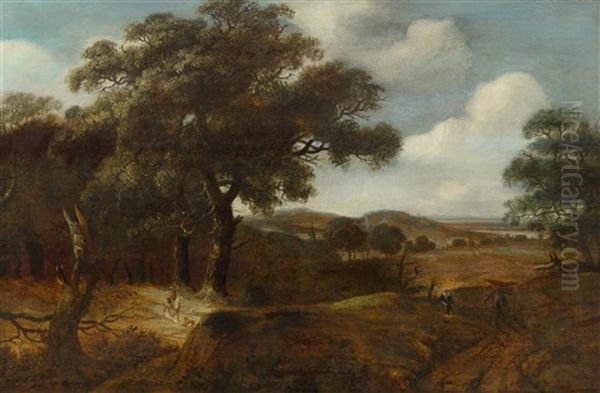 Weite Landschaft Mit Figuren Oil Painting by Jan Looten