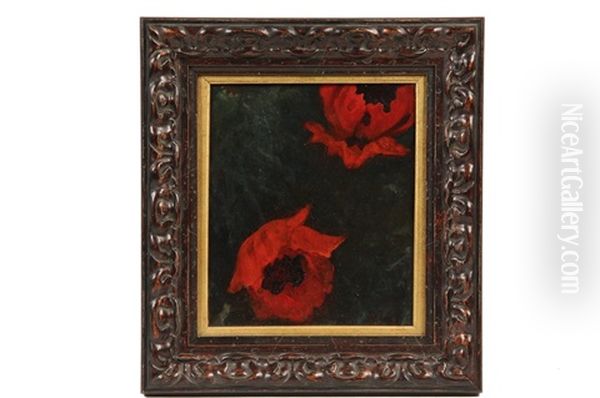 Poppies Oil Painting by Jacobus Van Looy