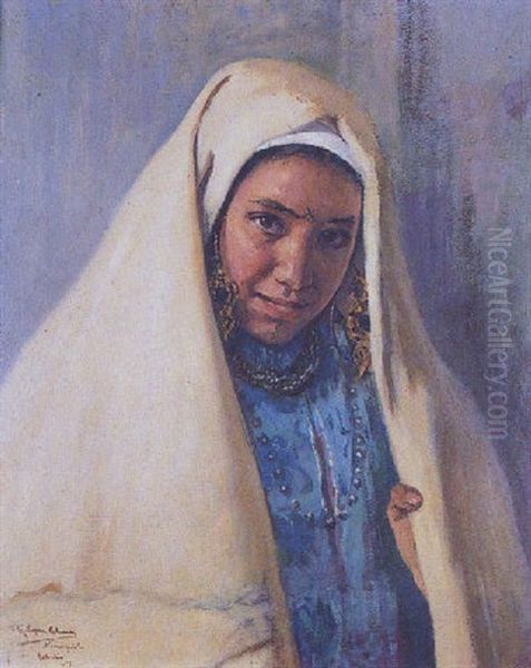 Mujer De Arabe Oil Painting by Ricardo Lopez Cabrera