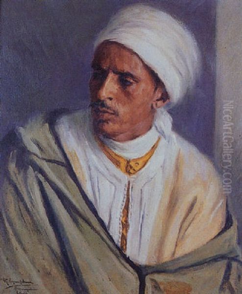 Retrato De Arabe Oil Painting by Ricardo Lopez Cabrera