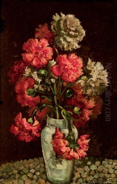 Florero Oil Painting by Jose Maria Lopez Mezquita