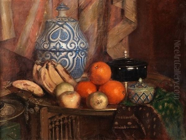 Bodegon Oil Painting by Jose Maria Lopez Mezquita