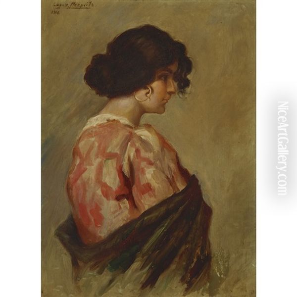 Ole Muchacha Oil Painting by Jose Maria Lopez Mezquita