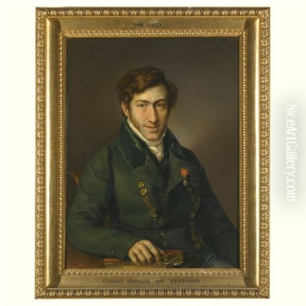 Portrait Of Don Francisco De Paula Of Bourbon, Infante Of Spain Oil Painting by Vicente Lopez y Portana