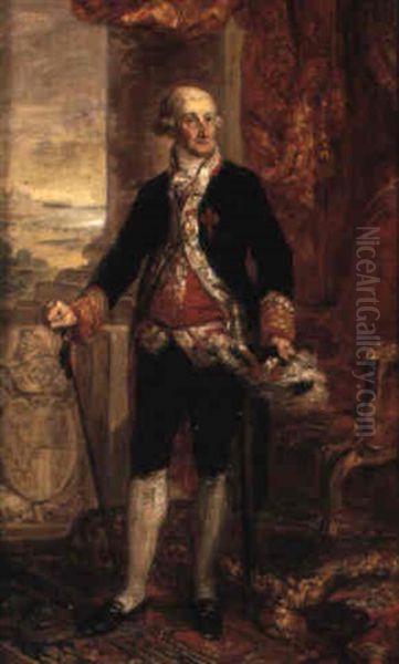 Portrait Of Don Jos,de Yturrigary, Viceroy Of Mexico Oil Painting by Vicente Lopez y Portana