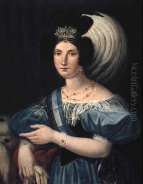 Mara Francisca De Braganza Y Borbon Oil Painting by Vicente Lopez y Portana