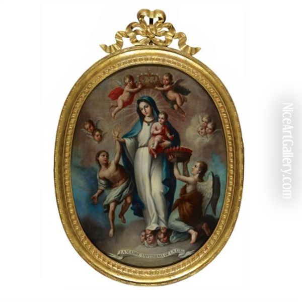 La Madre Santissima De La Luz Oil Painting by Andres Lopez