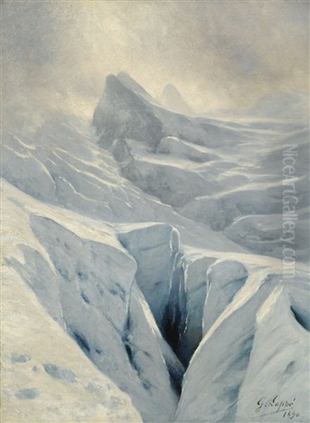 Glacier Des Bossons, Chamonix Oil Painting by Gabriel Loppe